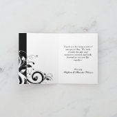 モノクロ 逆渦巻き デザイン サンキューカード (内部)