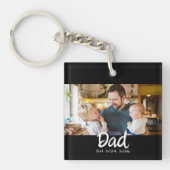 モノクロ Dad Established フォト キーホルダー (正面)