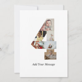 モノクロ　No.4　写真コラージュ サンキューカード