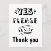 モノクロ RSVP 汎用 ポストカード (正面)