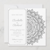 モノクロ Save The Date 招待状 (正面)