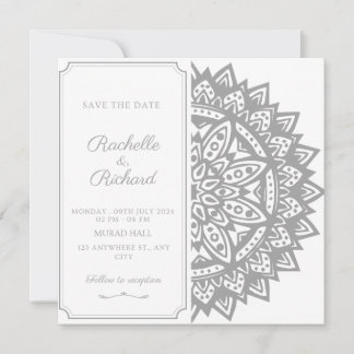 モノクロ Save The Date 招待状