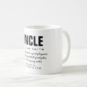 モノクロ Uncle Quote モダン コーヒーマグカップ (正面右)