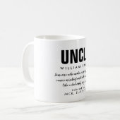 モノクロ Uncle Quote モダン コーヒーマグカップ (正面左)