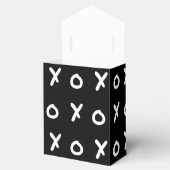 モノクロ X O XO X&Oのトレンディでかわいい フェイバーボックス (オープン)