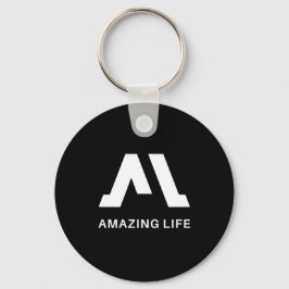 モノクロAロゴ Amazing Life キーホルダー