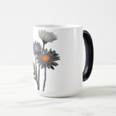 モノクロDaisys mug モーフィングマグカップ (正面右)