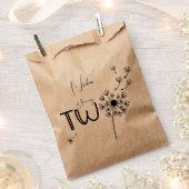 モノクロDandelionの2番目の誕生日 フェイバーバッグ (クリップ留めされた状態)