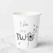 モノクロDandelionの2番目の誕生日 紙コップ (裏面)