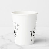 モノクロDandelionの2番目の誕生日 紙コップ (右)