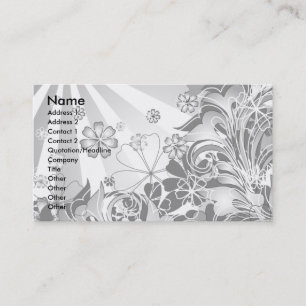 モノクロflowers_card 名刺