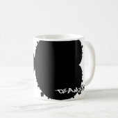 モノクロmandelbrot. コーヒーマグカップ (正面右)