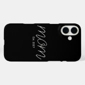 モノクロ'Mom Est'タイポグラフィギフト Case-Mate iPhoneケース (裏面 (横))