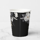 モノクロmoody bohoブライダルシャワーテンプレート 紙コップ (右)