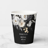モノクロmoody bohoブライダルシャワーテンプレート 紙コップ (正面)