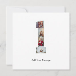 モノクロNo.1写真コラージュ サンキューカード