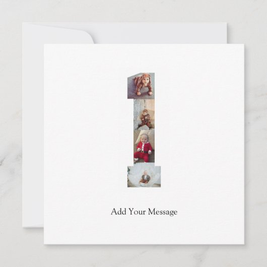 モノクロNo.1写真コラージュ サンキューカード (正面)