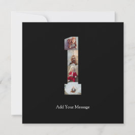 モノクロNo.1写真コラージュ サンキューカード