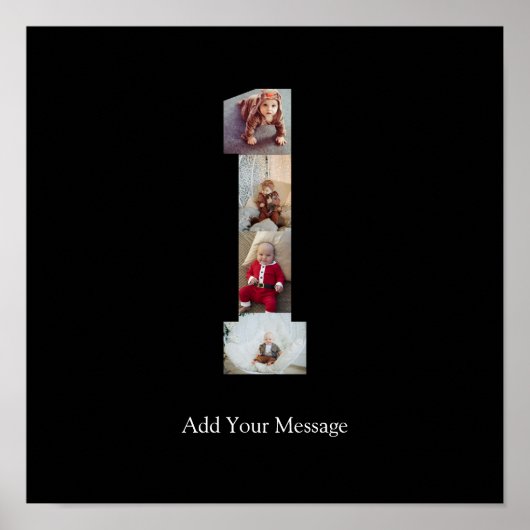 モノクロNo.1写真コラージュ ポスター (正面)