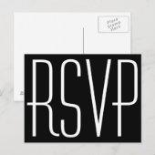 モノクロRSVP インビテーションポストカード (正面/裏面)