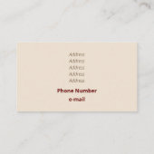 モノク芸術的ロクラシック絵を描グラストフト 名刺 (裏面)