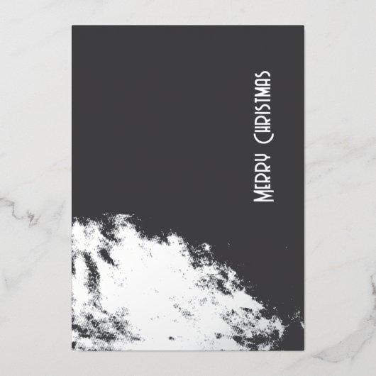 モノク頭が切れるロの輝くクリスマスライト 箔シーズンカード (正面)