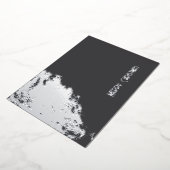 モノク頭が切れるロの輝くクリスマスライト 箔シーズンカード (回転した状態)