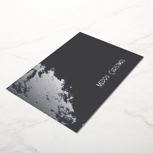 モノク頭が切れるロの輝くクリスマスライト 箔シーズンカード (回転した状態)