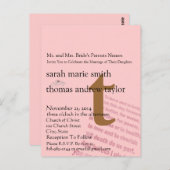 モノグお洒落ラ結婚ムはがき ポストカード (正面/裏面)