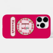 モノグかわいらしラムHフローラ Case-Mate iPhoneケース (裏面 (横))