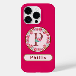 モノグかわいらしラムPフローラ Case-Mate iPhone 14 PROケース