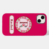 モノグかわいらしラムRフローラ Case-Mate iPhoneケース (裏面 (横))