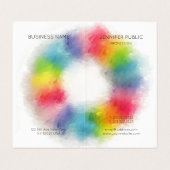 モノグエレガントモダンラムカラフルテンプレート 名刺 (内部フラット)