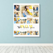 モノグエレガントラカスタムムのコラージュ我々はママを愛している キャンバスプリント (インサイチュ (ウッドフロア))