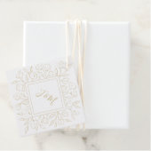 モノグエレガントラムクラシックフローラ結婚の感謝 フェイバータグ (インサイチュ)