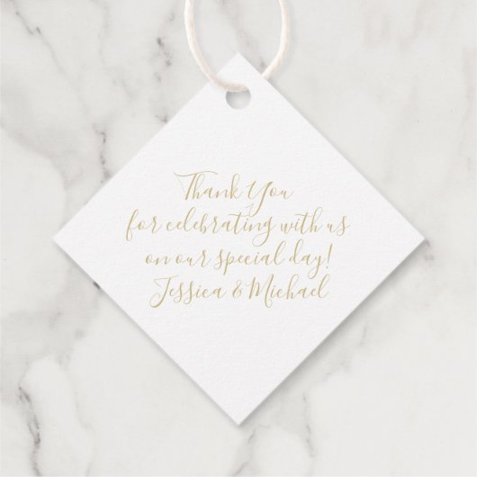 モノグエレガントラムクラシックフローラ結婚の感謝 フェイバータグ (裏面)