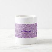 モノグエレガントラムタイポグラフィグリッター効果 コーヒーマグカップ (中央)