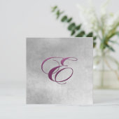 モノグエレガントラム招待状ナスパープルE 招待状 (スタンド正面)