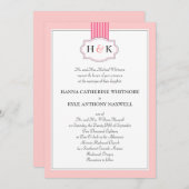 モノグエレガントラム結婚式招待状 招待状 (正面/裏面)