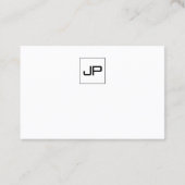 モノグエレガントラム黒と白のプロフェッショナル上部 名刺 (裏面)