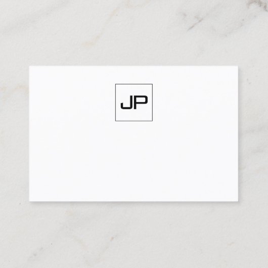 モノグエレガントラム黒と白のプロフェッショナル上部 名刺 (裏面)