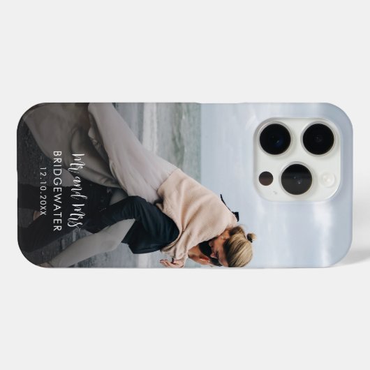 モノグエレガントラモダンム夫妻の写結婚真 Case-Mate iPhoneケース (裏面 (横))