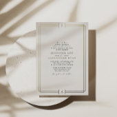 モノグエレガントラ結婚ムフォーマル金ゴールド 箔招待状