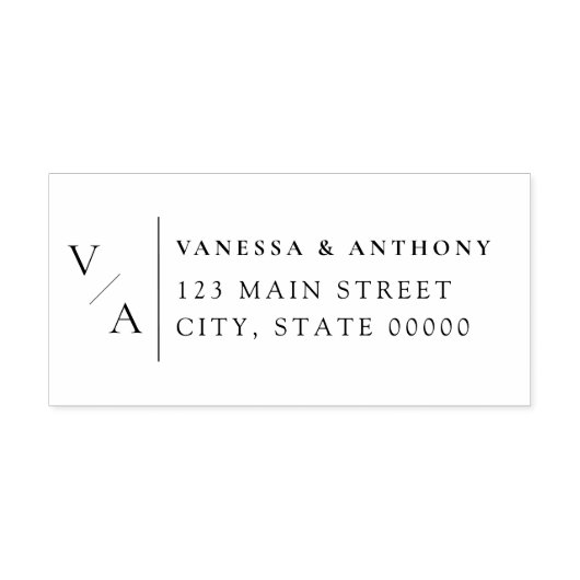 モノグエレガントラ結婚ム差出人住所 セルフインキングスタンプ (デザイン)