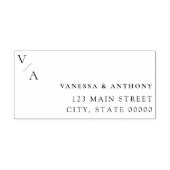 モノグエレガントラ結婚ム差出人住所 セルフインキングスタンプ (デザイン)