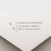 モノグエレガントラ結婚ム差出人住所 セルフインキングスタンプ