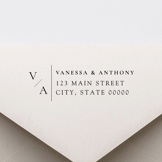 モノグエレガントラ結婚ム差出人住所 セルフインキングスタンプ