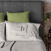 モノグエレガントラ結婚ム記念品 枕カバー