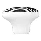 モノグカスタマイズラムイニシャル白黒ストライプ セラミックノブ (側面)