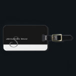 モノグカスタムラム5 ラゲッジタグ<br><div class="desc">白黒シンプルの非常にデザインがモダン同時にエレガント。大きな文字「S」を姓のイニシャルに変更してカスタムモノグラムの見る</div>